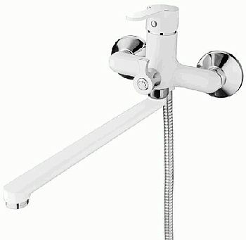 СМЕСИТЕЛЬ ДЛЯ ВАННЫ LEDEME КАРТРИДЖ Д.35 ММ,С ГАЙКОЙ, БЕЛЫЙ, L2203W