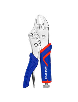 Клещи зажимные 250 мм с изогнутыми губками CR-V  WORKPRO