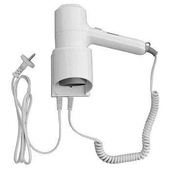 Фен настенный MERIDA HOTEL EJB401, белый, ABS-пластик, 1200 Вт