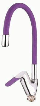 СМЕСИТЕЛЬ ДЛЯ КУХНИ LEDEME L4153-8, ГИБКИЙ ИЗЛИВ БОКОВОЙ, ФИОЛЕТОВЫЙ