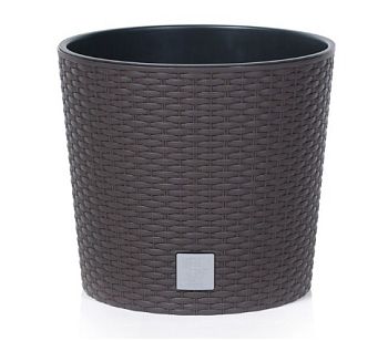 Кашпо для цветов Prosperplast Rato Round 37,65+35л, венге