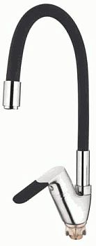 СМЕСИТЕЛЬ ДЛЯ КУХНИ LEDEME L4153-2, ГИБКИЙ ИЗЛИВ БОКОВОЙ, ЧЁРНЫЙ