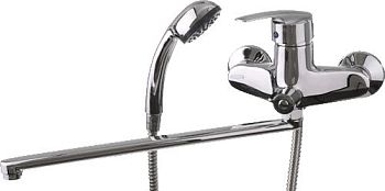 СМЕСИТЕЛЬ ДЛЯ ВАННЫ И ДУША LEDEME L2206, ДЛИННЫЙ ИЗЛИВ