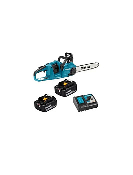 Пила цепная аккумуляторная Makita DUC353RF2 LXT BL 2х18В, 14"/35см, 3/8", 1,1мм, 20м/с, XPT, (2xBL1830B, DC18RC)