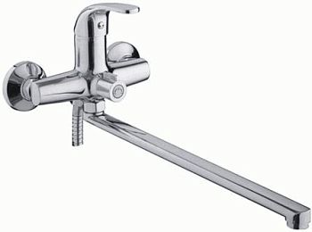 СМЕСИТЕЛЬ ДЛЯ ВАННЫ И ДУША LEDEME L2235, ДЛИННЫЙ ИЗЛИВ