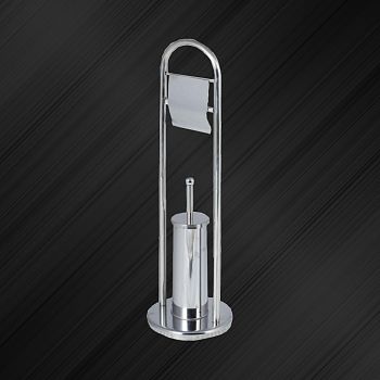 Держатель для бумаги и ершика напольный металлический "SOLINNE", 11163