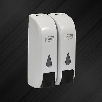 Дозатор для жидкого мыла пластиковый 350+350 мл PUFF-8108