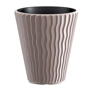 Кашпо для цветов Prosperplast SANDY DBSP400-7529U мокко 2 предмета 18 и 37л