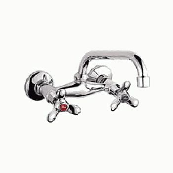 СМЕСИТЕЛЬ ДЛЯ КУХНИ LEDEME НАСТЕННЫЙ КРЕСТ КЕРАМИКА L4712