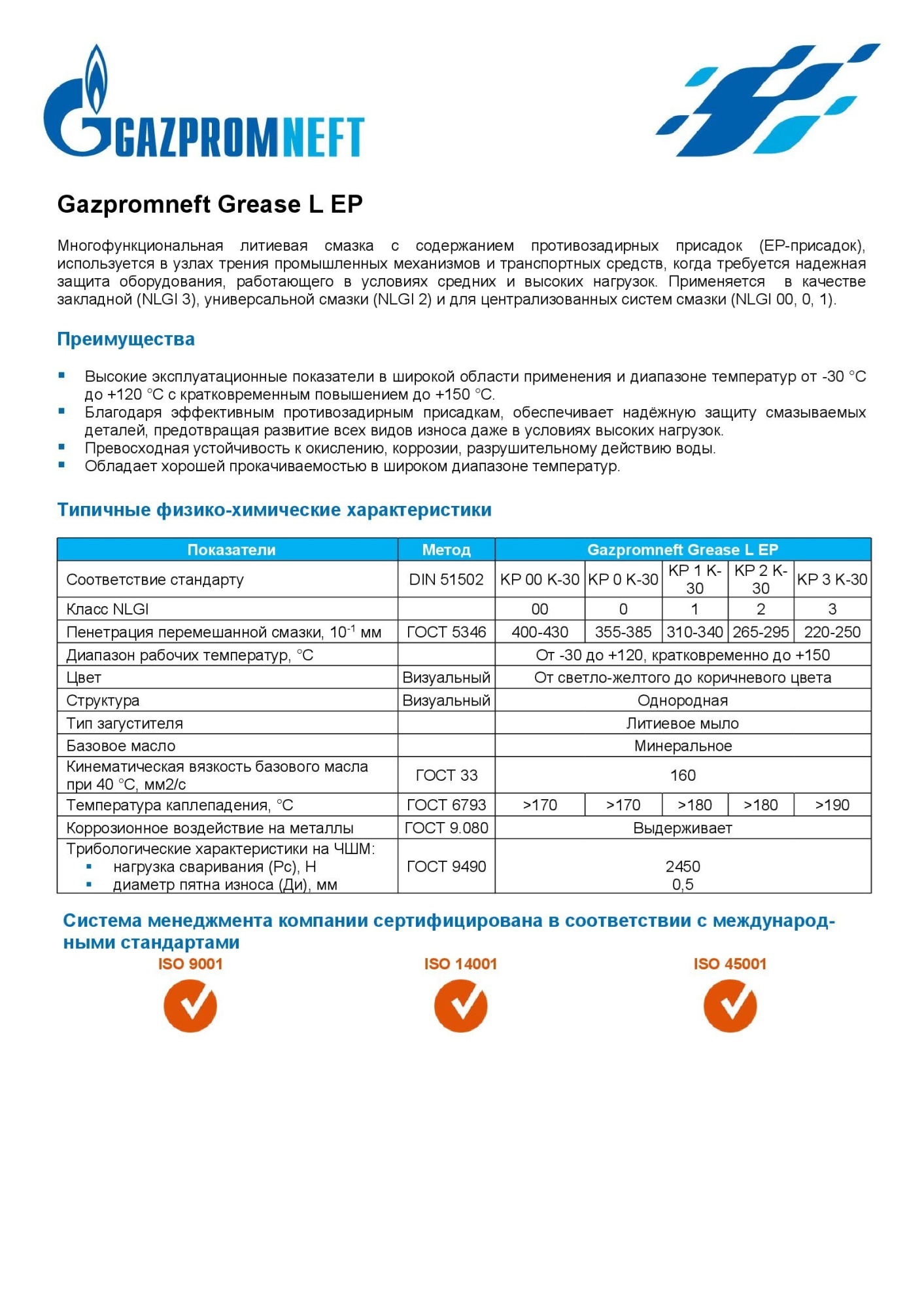 Смазка Gazpromneft Grease L EP 2 картридж 400г