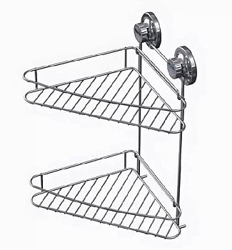 Полка Ledeme угловая двухярусная на присосках, L3728-2