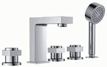 СМЕСИТЕЛЬ LEDEME L1187 ВРЕЗНОЙ В БОРТ ВАННЫ, 5 ОТВЕРСТИЙ