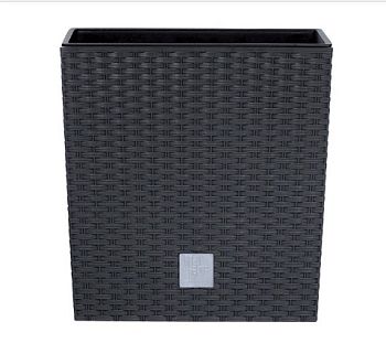 Кашпо для цветов Prosperplast Rato Low 32+21л,антрацит